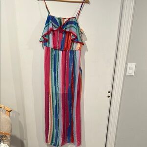 Colorful Striped Maxi Dress